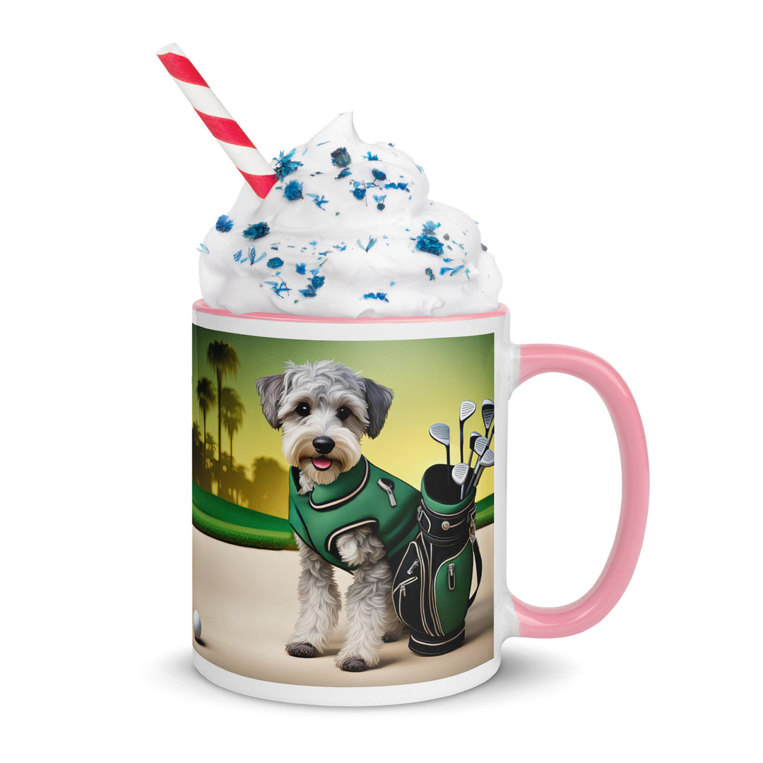 Schnoodle Golfer- Mug with Color Inside v13