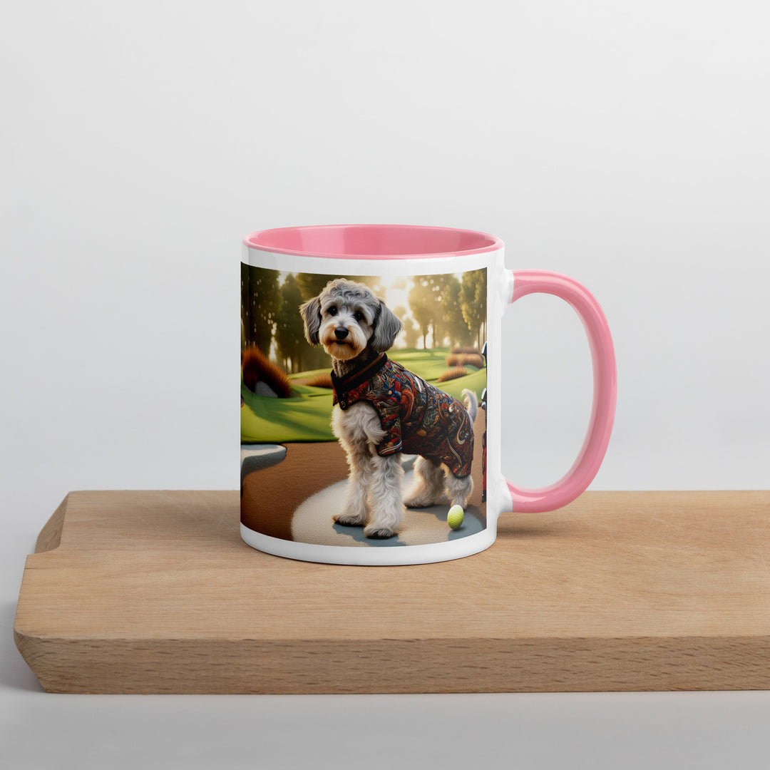 Schnoodle Golfer- Mug with Color Inside v14