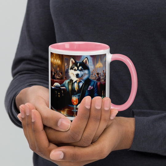 Pomsky General- Mug with Color Inside v15