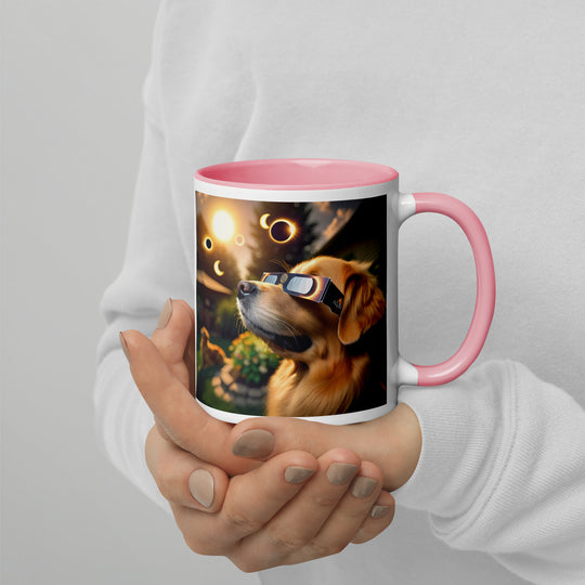 Golden Retriever Eclipse- Mug with Color Inside v2