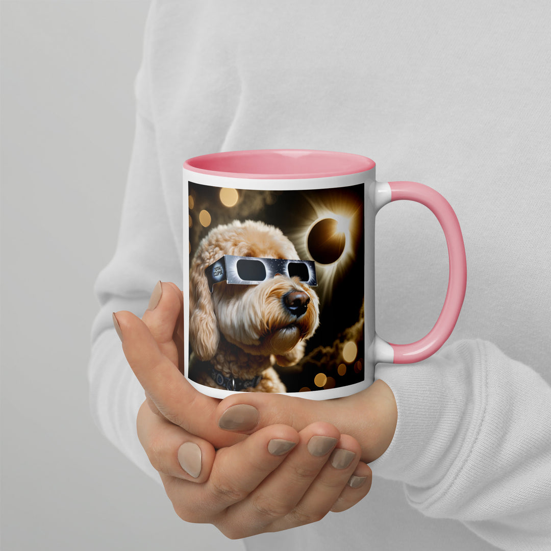 Goldendoodle Eclipse- Mug with Color Inside v2