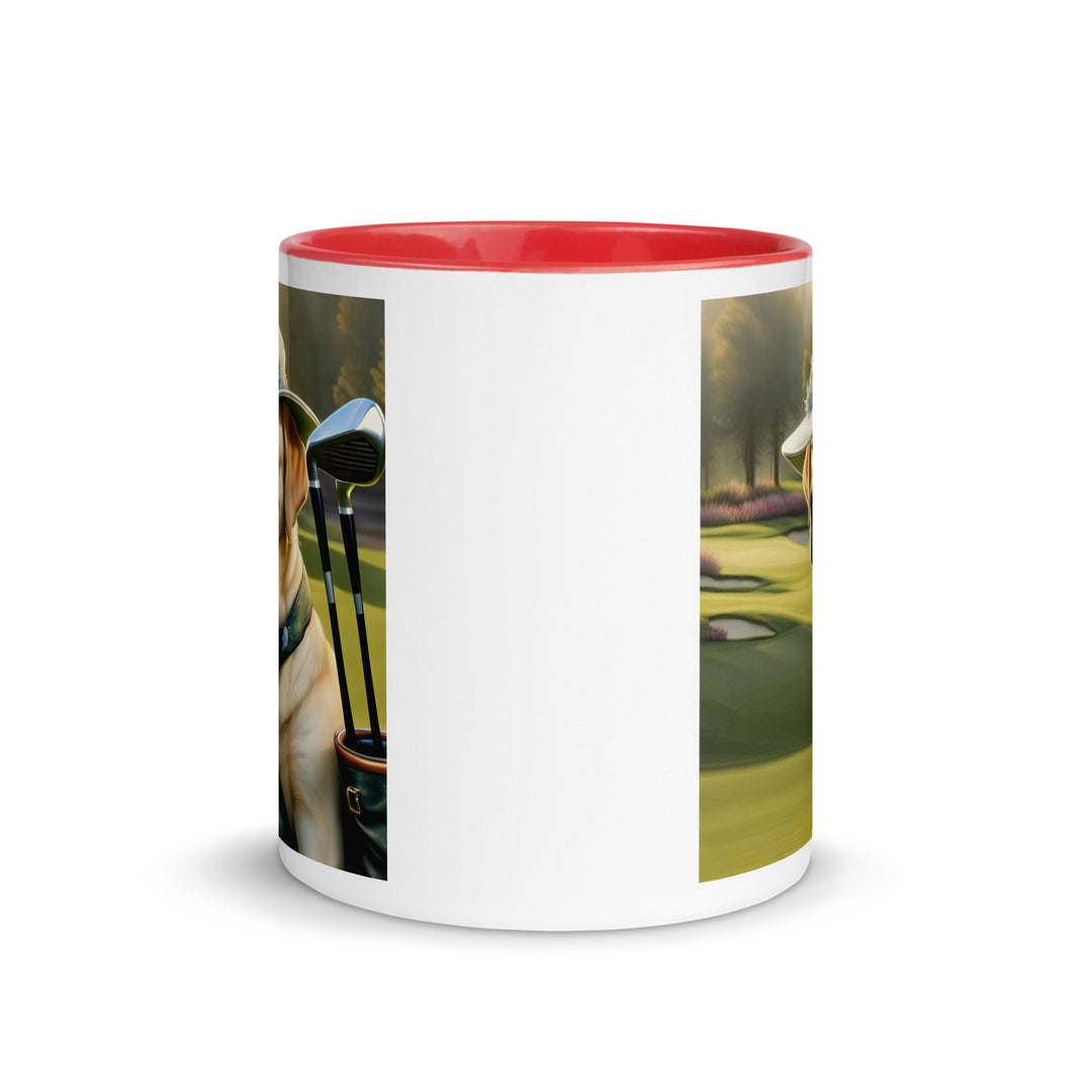 Mug with Color Inside-Labrador Retriever Golfer V4