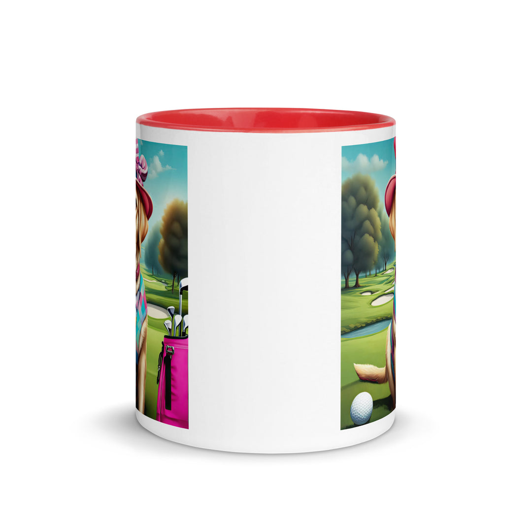 Mug with Color Inside-Labrador Retriever Golfer V6