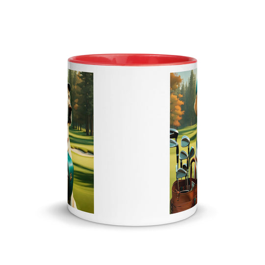 Mug with Color Inside-Labrador Retriever Golfer  V7