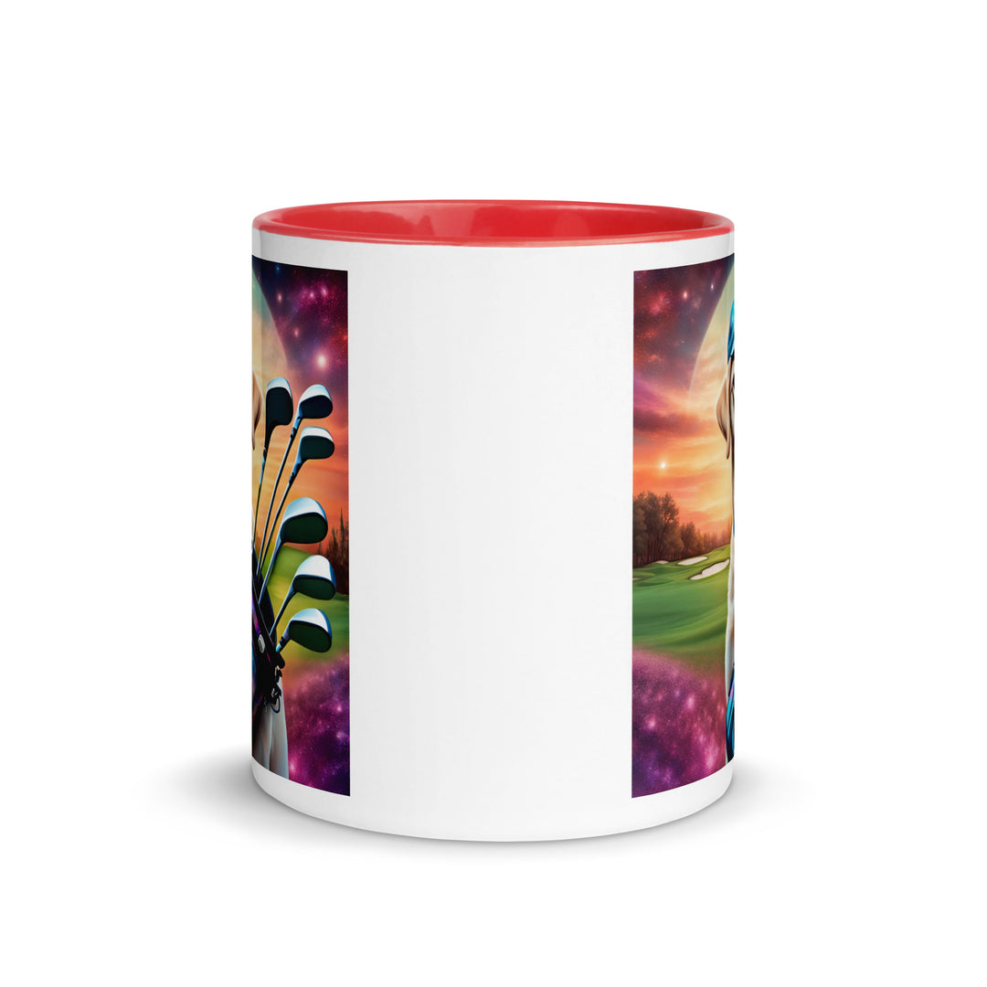 Mug with Color Inside-Labrador Retriever Golfer V8