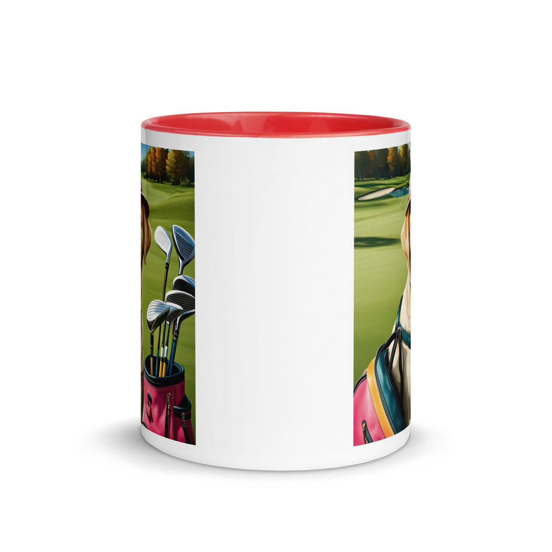 Mug with Color Inside-Labrador Retriever Golfer V10