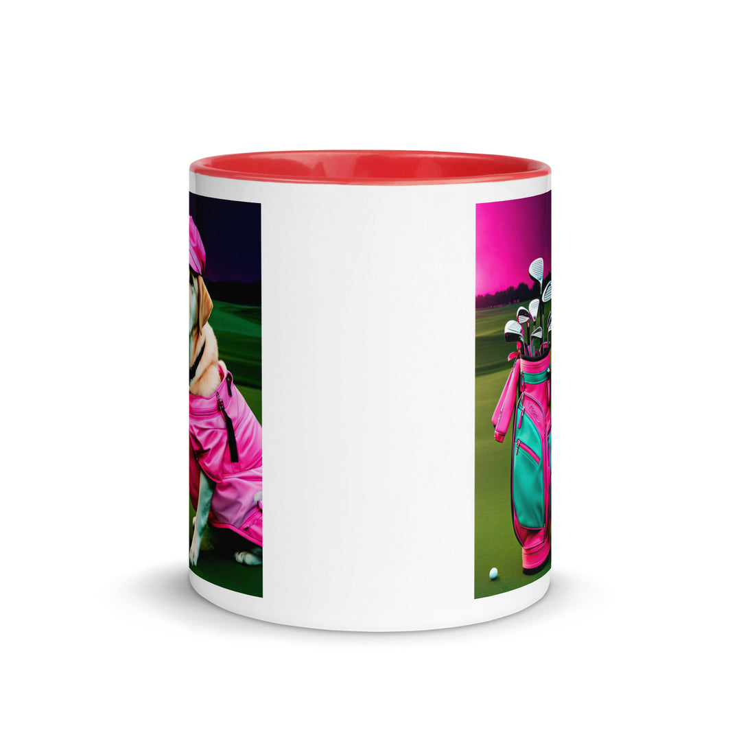 Mug with Color Inside-Labrador Retriever Golfer V16