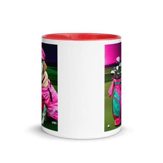 Mug with Color Inside-Labrador Retriever Golfer V16