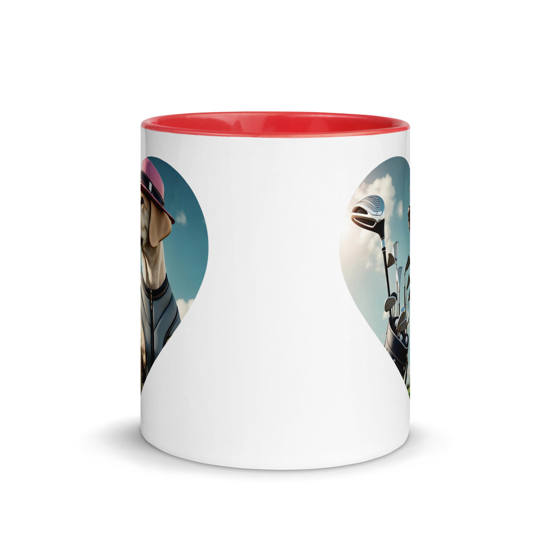 Mug with Color Inside-Labrador Retriever Golfer V23