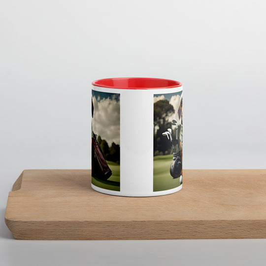 Dachshund Golfer- Mug with Color Inside