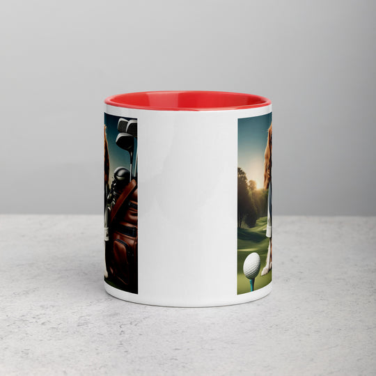 Cavalier King Charles Spaniel Golfer- Mug with Color Inside v3