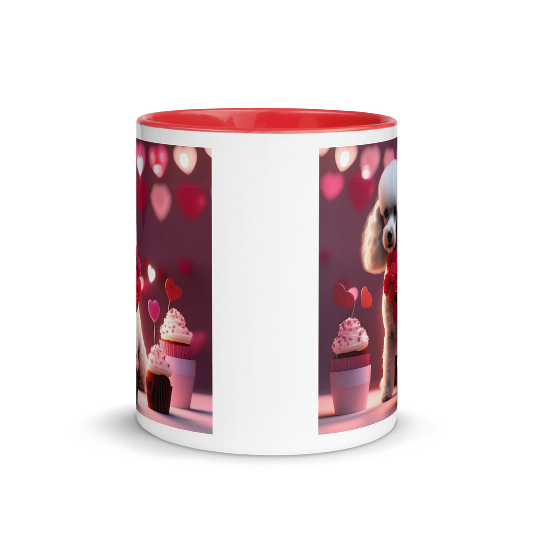 Poodle Romantic- Mug with Color Inside v3