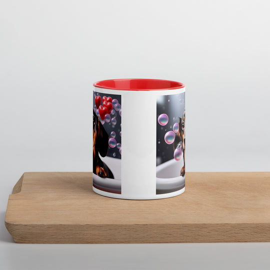 Dachshund Romantic- Mug with Color Inside