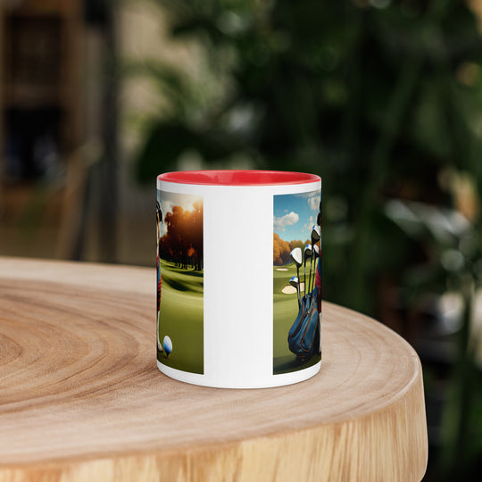 Catahoula Bulldog Golfer- Mug with Color Inside v6