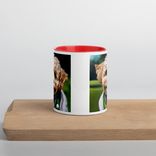 Maltipoo Golfer- Mug with Color Inside v2