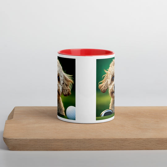 Maltipoo Golfer- Mug with Color Inside v6