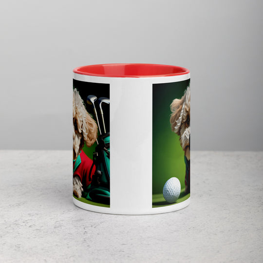 Maltipoo Golfer- Mug with Color Inside v9