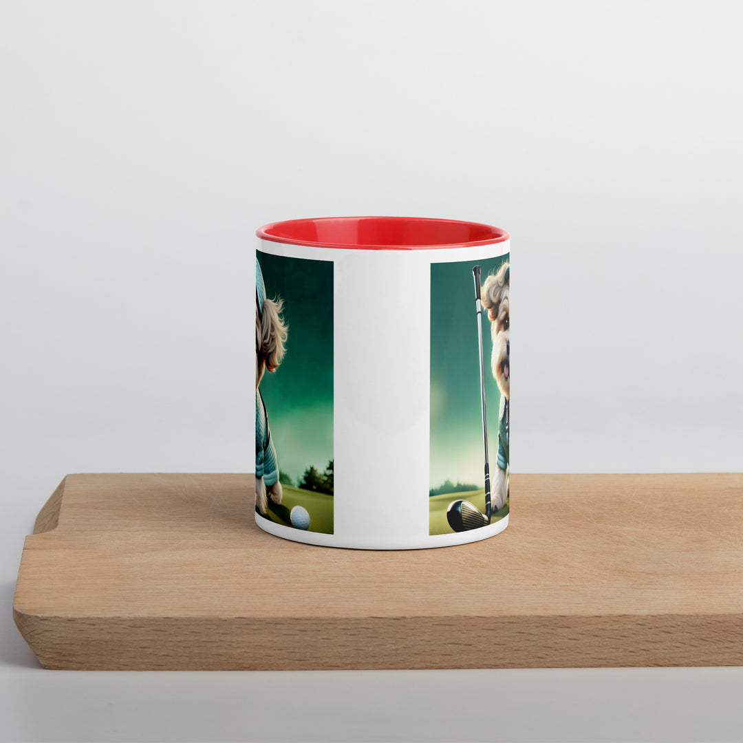 Shih-Poo Golfer- Mug with Color Inside