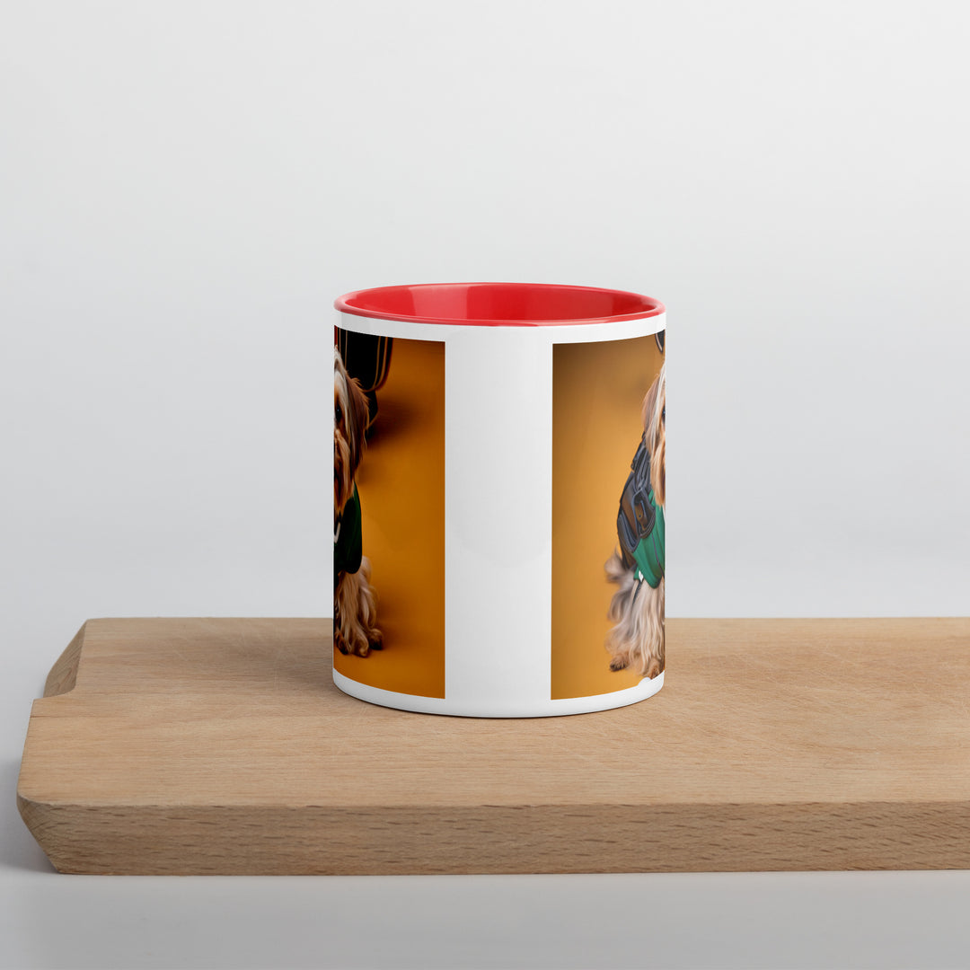 Yorkipoo Golfer- Mug with Color Inside