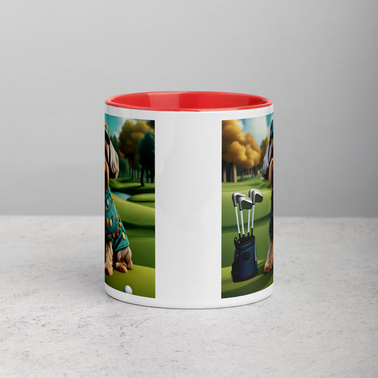 Yorkipoo Golfer- Mug with Color Inside v3