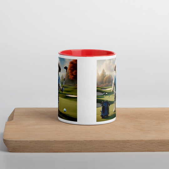 Pugapoo Golfer- Mug with Color Inside