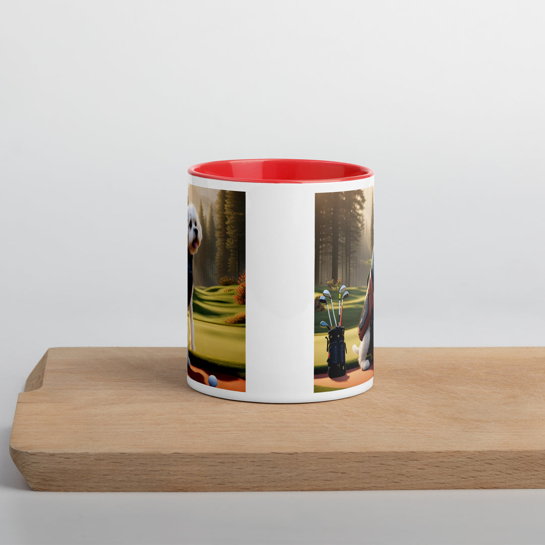 Pugapoo Golfer- Mug with Color Inside v8