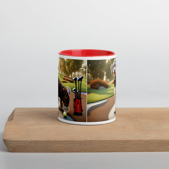 Schnoodle Golfer- Mug with Color Inside v14