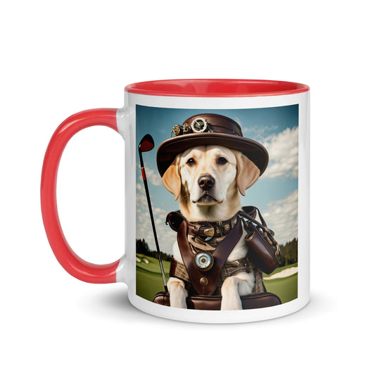 Mug with Color Inside-Labrador Retriever Golfer V12