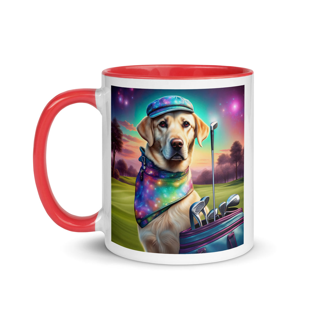 Mug with Color Inside-Labrador Retriever Golfer V13