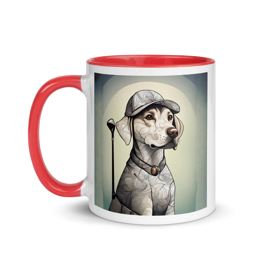 Mug with Color Inside-Labrador Retriever Golfer V17