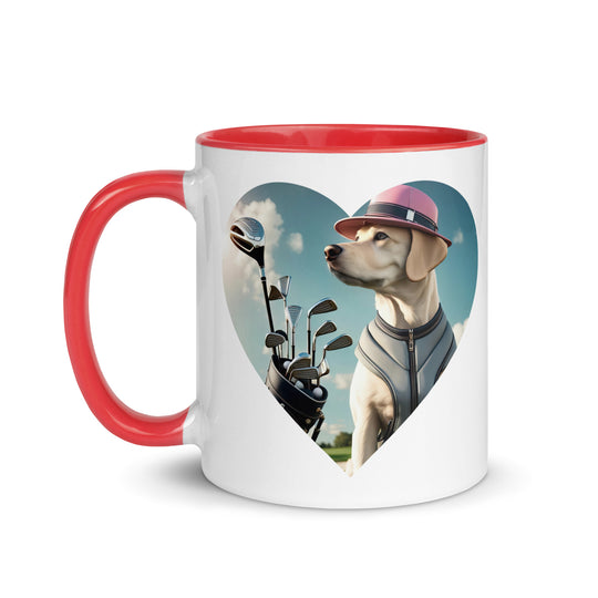 Mug with Color Inside-Labrador Retriever Golfer V23