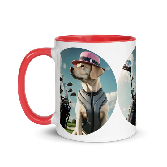 Mug with Color Inside-Labrador Retriever Golfer V24