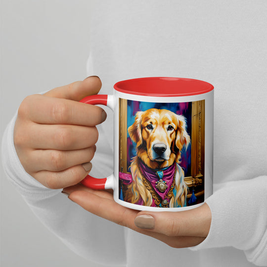 Golden Retriever- Mug with Color Inside V4