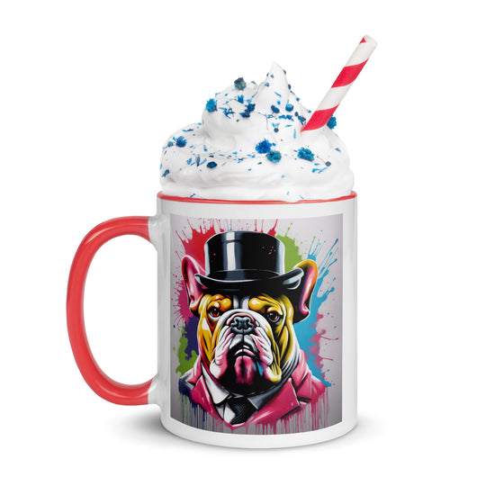 Bulldog- Mug with Color Inside v2