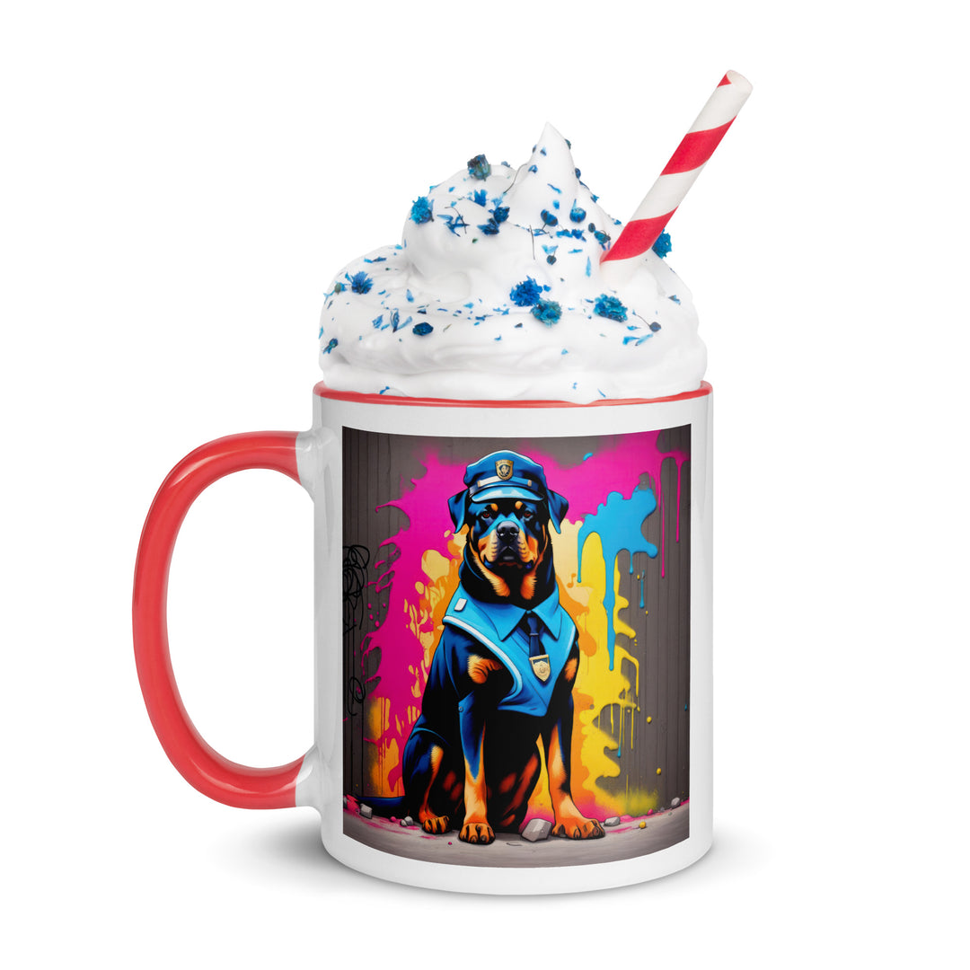 Rottweiler- Mug with Color Inside v5