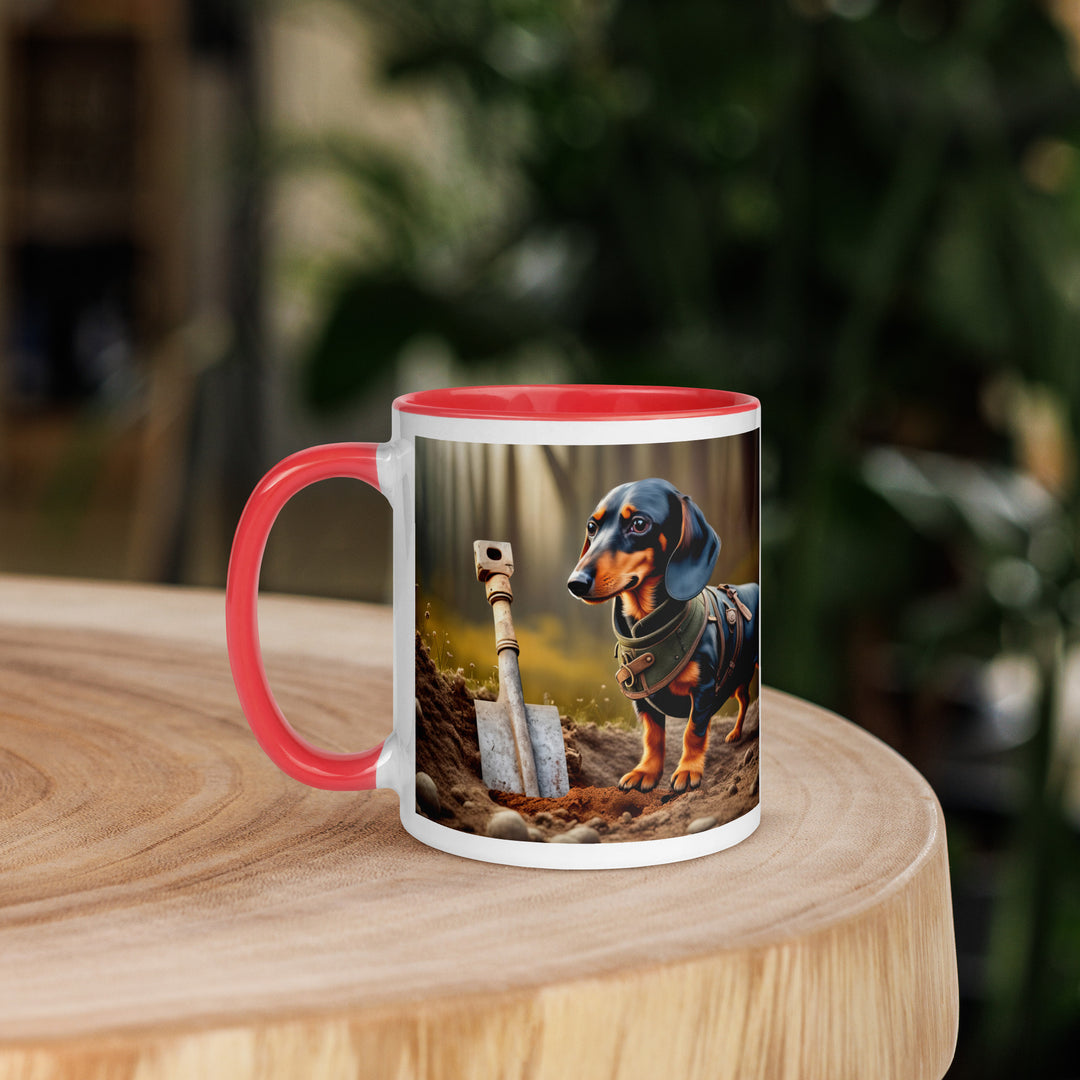 Dachshund- Mug with Color Inside v2