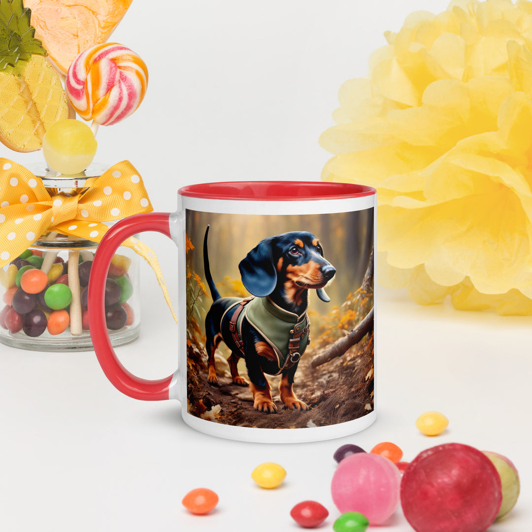 Dachshund- Mug with Color Inside v3