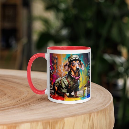 Dachshund- Mug with Color Inside v5