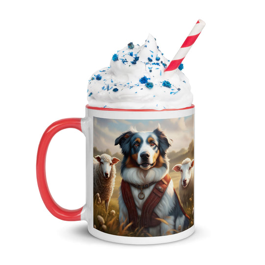 Australian Shepherd- Mug with Color Inside v4