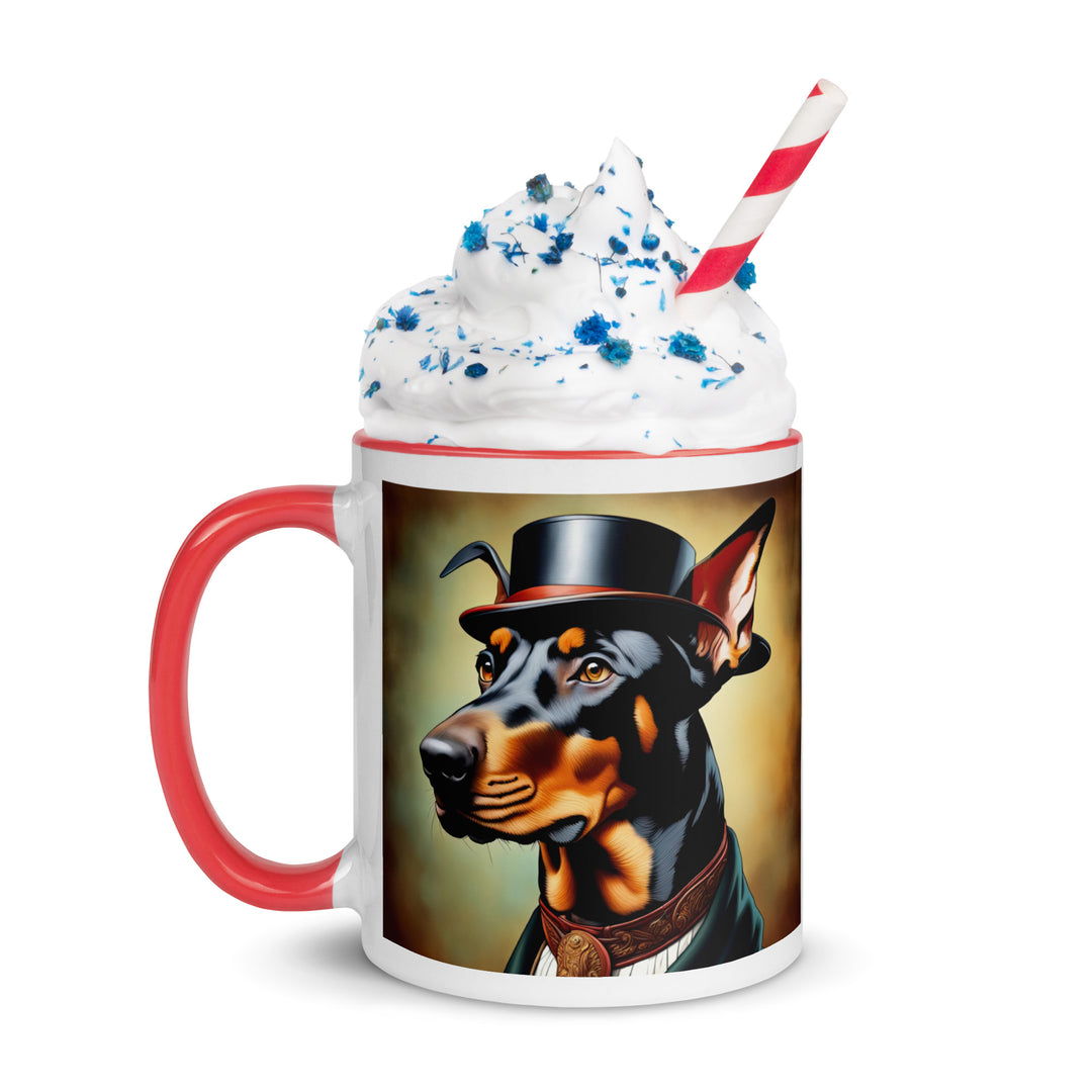 Doberman Pinscher- Mug with Color Inside v3