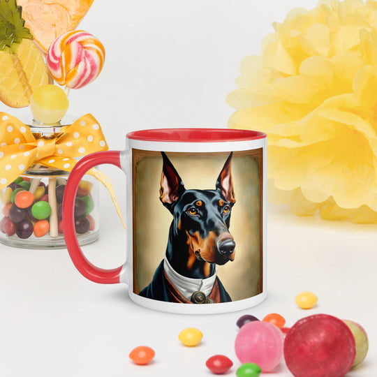 Doberman Pinscher- Mug with Color Inside v4