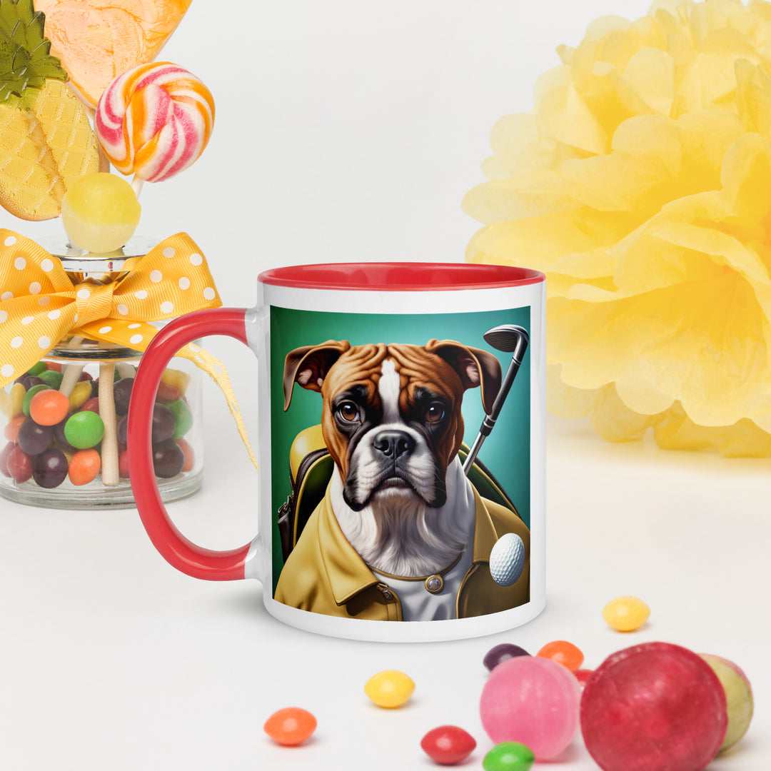 Boxer Golfer- Mug with Color Inside