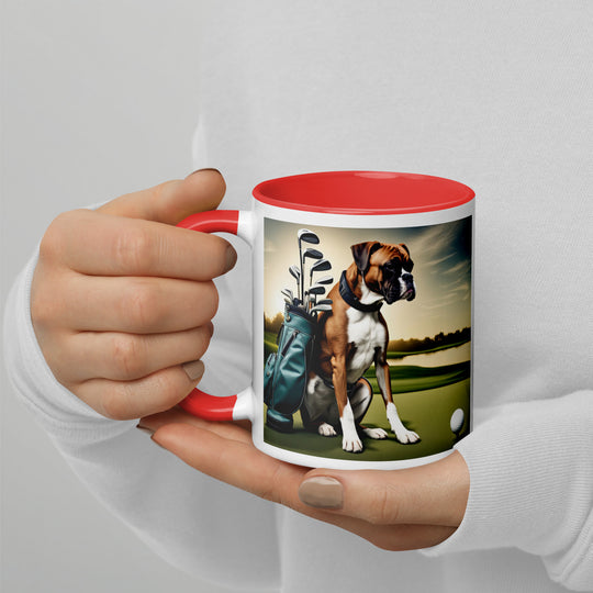 Boxer Golfer- Mug with Color Inside v3