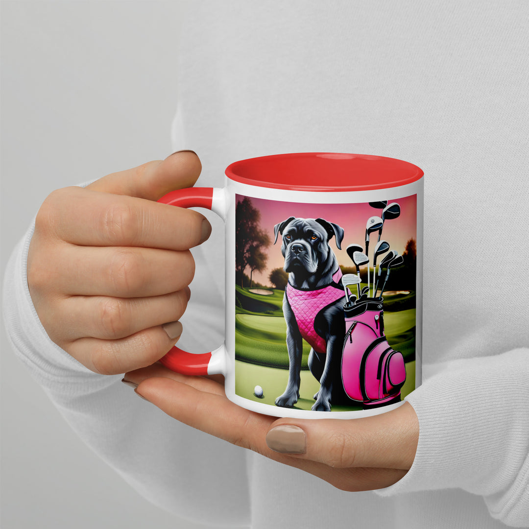 Cane Corso Golfer- Mug with Color Inside