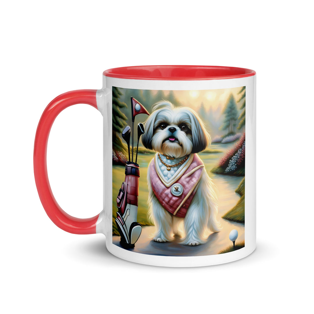 Shih Tzu Golfer- Mug with Color Inside