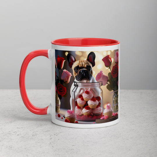 French Bulldog Romantic- Mug with Color Inside v2