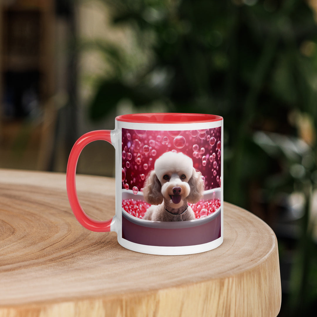 Poodle Romantic- Mug with Color Inside