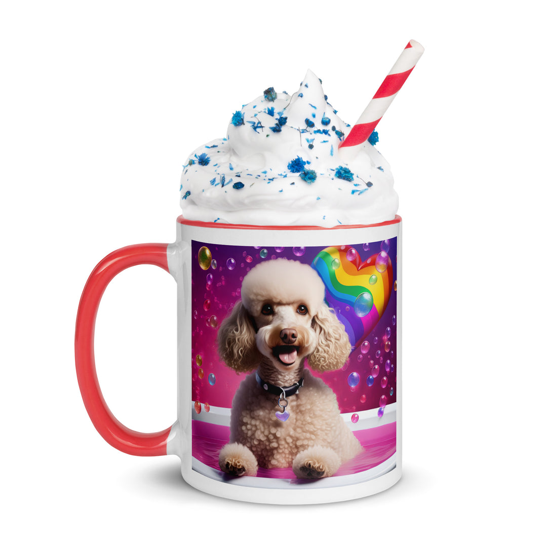 Poodle Romantic- Mug with Color Inside v2