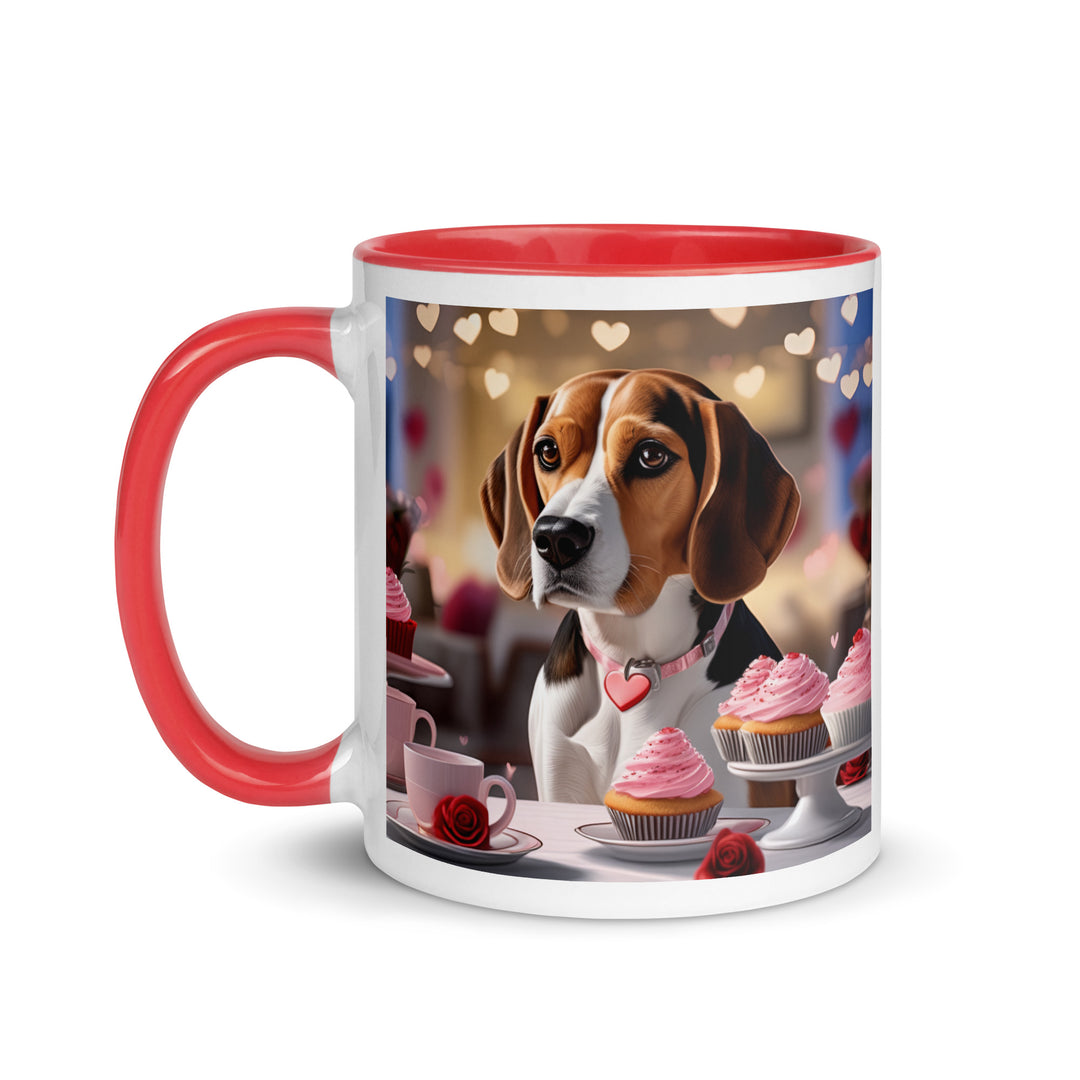 Beagle Romantic- Mug with Color Inside v2