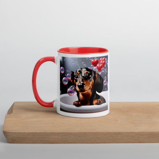 Dachshund Romantic- Mug with Color Inside